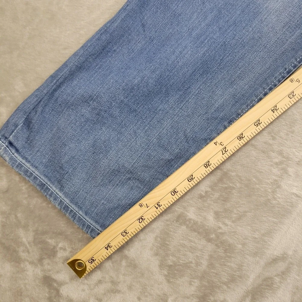 True Religion Rocco Mens Relaxed Skinny Medium Wash Blue 38x34 Cotton Casual